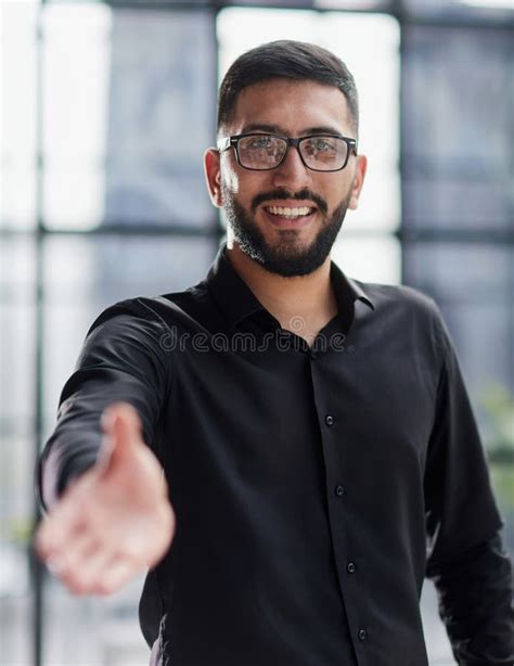 Businessman Ready To Shake Hand In Office Stock Image Image Of