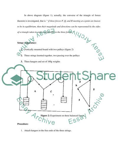 The Triangle of Forces Lab Report Example | Topics and Well Written ...