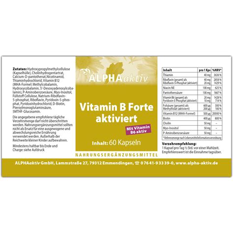 Vitamin B Forte Aktiviert