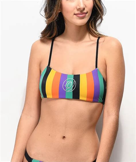 Odd Future Rainbow Stripe Bralette Bikini Top Hamilton Place