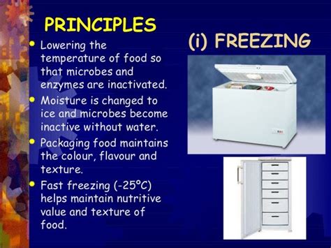 Food preservation freezing