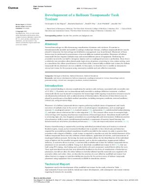 Fillable Online Development Of A Balloon Tamponade Task TrainerCureus