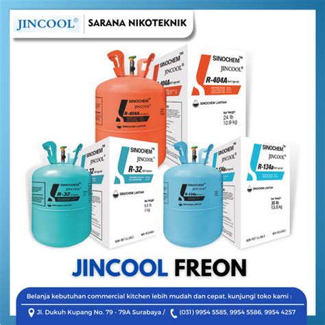 Jual Freon Jincool Sinochem R404 R410 R407 R134 R32 3KG Kota