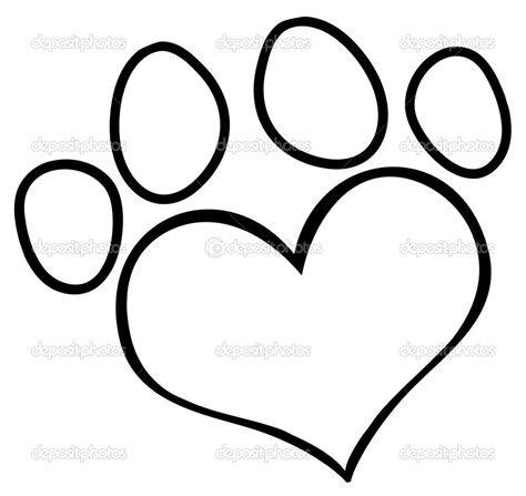 Dog Paw Outline | Free download on ClipArtMag