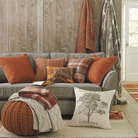 fall  comfort cozy living room decor ideas  autumn home