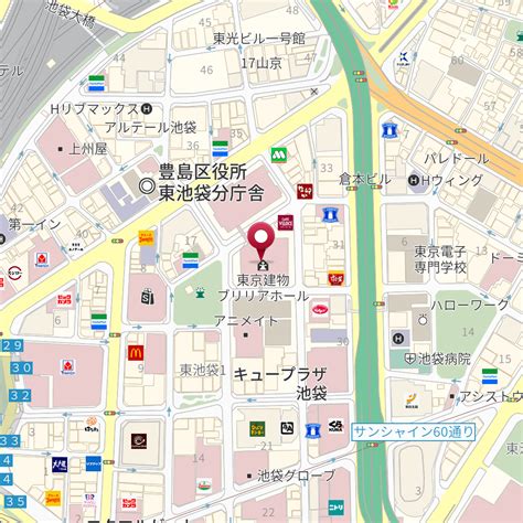 東京都豊島区東池袋1－19－1 の地図 Mapfan