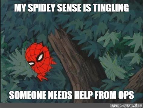 Meme My Spidey Sense Is Tingling Someone Needs Help From Ops All