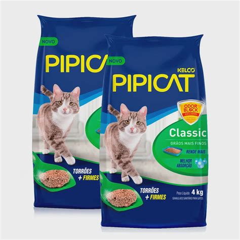 Areia Higi Nica Pipicat Classic Para Gato Kg Kit Duas Unidades