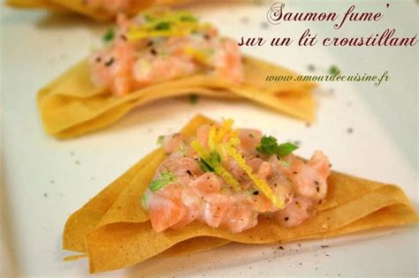 Amuse Bouche Au Saumon Fum Et Feuilles De Bricks Amour De Cuisine