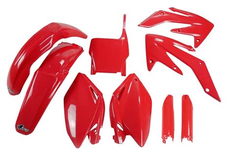 KIT PLASTIQUE Honda CRF 250R 2004 2005 ROUGE UFO SHIFTER GFX