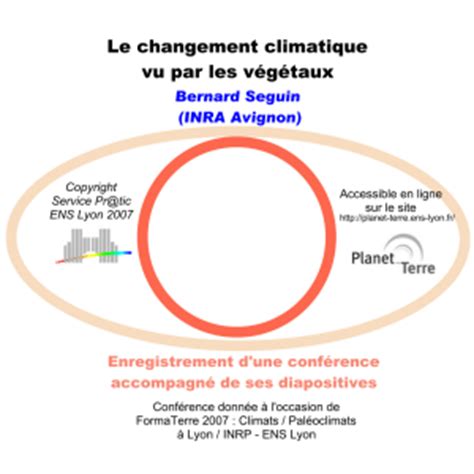 Le changement climatique vu par les végétaux Planet Terre