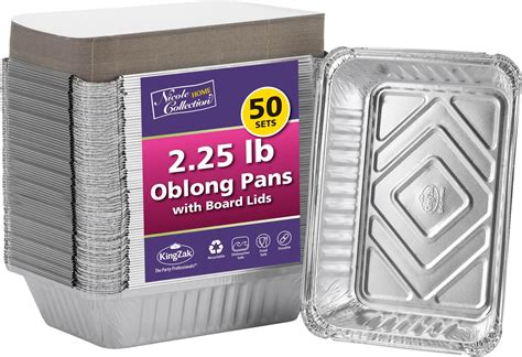 Amazon DOBI Aluminum Pans With Lids 50 Pack 2 25 Lb Takeout