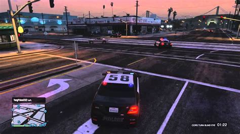 Playing As The LSPD GTA V Online Episode 4 Shootout Car Chase