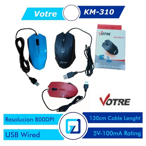 Jual Mouse Votre Km Model Gaming Wired Optical Mouse Usb Original