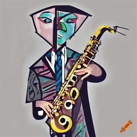 Picasso Style Painting Of A Jazz Saxophonist On Craiyon