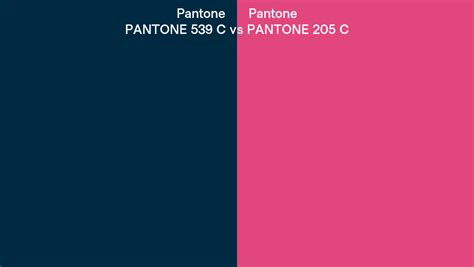 Pantone 539 C Vs Pantone 205 C Side By Side Comparison