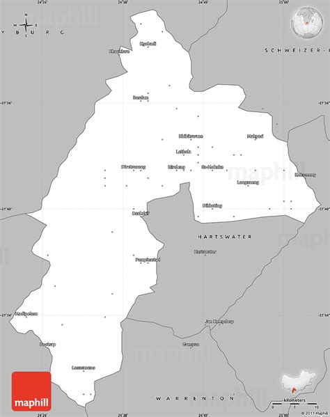 Gray Simple Map Of Taung