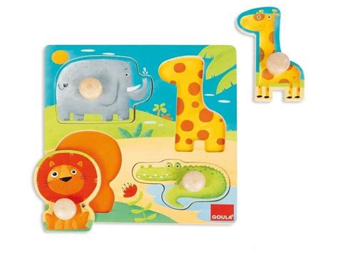 Acheter Puzzle Gola En Bois Animaux De La Jungle Diset 53004