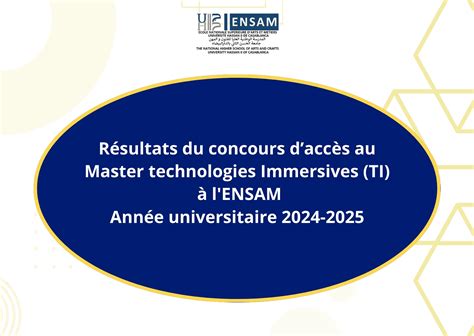 ENSAM CASA Appel à candidature au concours daccès en 1ère année du