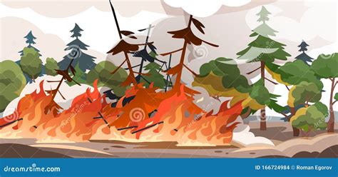 Forest Fire Cartoon Vector | CartoonDealer.com #33848413