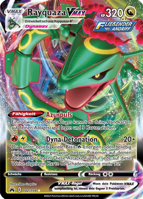 Rayquaza Vmax Wert Bild K Nstler Seltenheit Pokemonkarte De