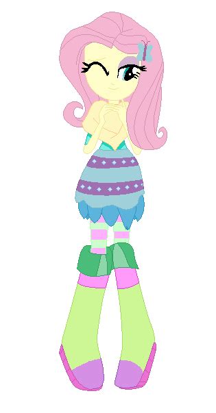 Equestria Girls Fluttershy New Dress By Lilllyeevee On Deviantart