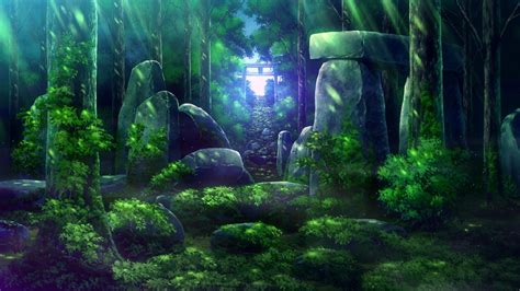 The Best 10 Scenery Anime Forest Background Night