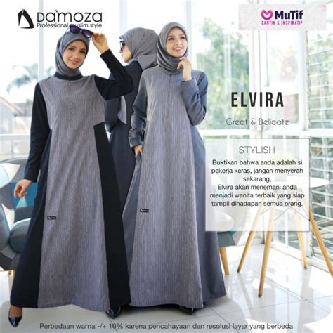 Jual Baju Gamis Berkualitas Mutif Muslim Damoza Elvira Shopee Indonesia