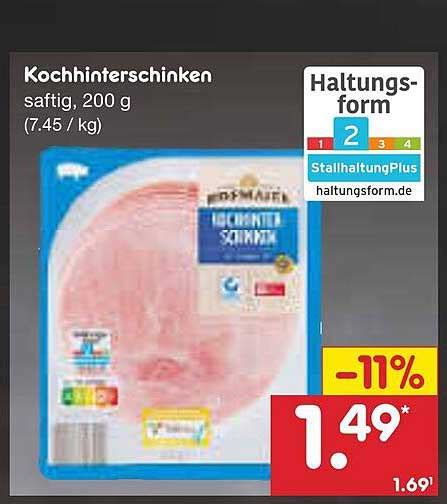 Kochhinterschinken Angebot Bei Netto Marken Discount Prospekte De