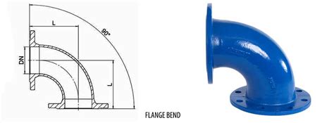 Carbon Steel Flanged Elbow And 90 Degree Ductile Iron Flange Bend