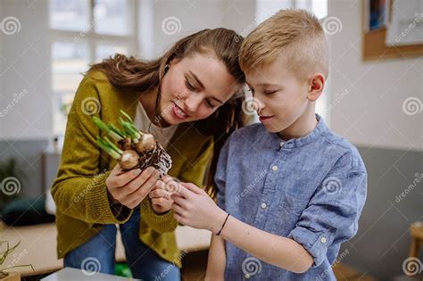 Un Joven Profesor Aprendiendo A Cuidar De Las Plantas Imagen De