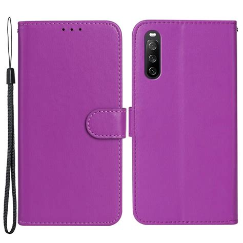 SKALO Sony Xperia 10 V Plånboksfodral i PU Läder Lila Elgiganten