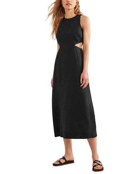 Buy Boden Cut Out Linen Midi Dress Nocolor At 56 Off Editorialist