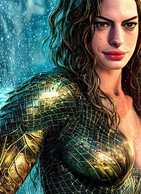 Krea Ai Anne Hathaway As Aquaman Au Naturel Hyper Detail