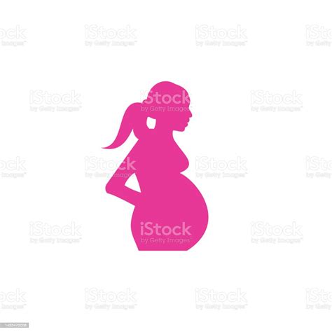 Pregnant Woman Logo Pregnant Women Vector Icon Template Stock