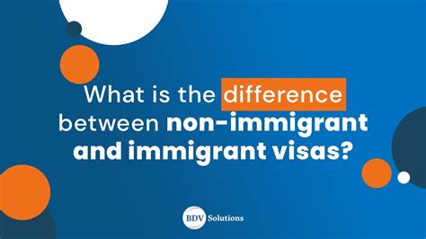 The Difference Between Non Immigrant And Immigrant Visas Youtube