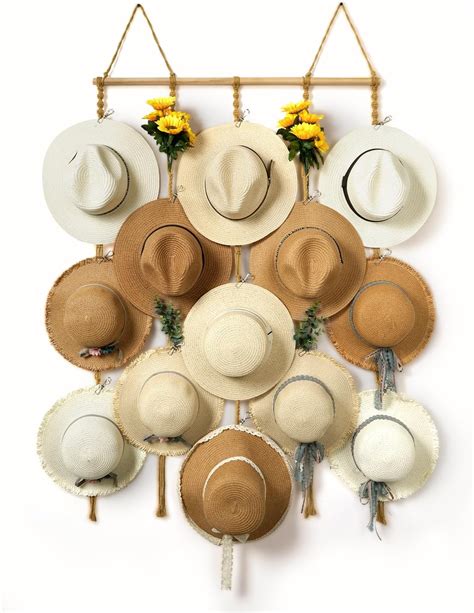 Amazon Everton Hat Organizer Hat Wall Hanging Boho Hats Decor