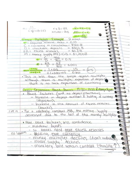 money multiplier example - ECON 3303 - Studocu