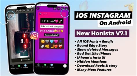 IOS EMOJIS FONTS Round Edge Story IOS Instagram For Android