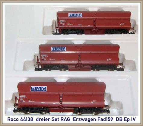 Roco Dreier Set Rag Erzwagen Fad Db Ep Iv