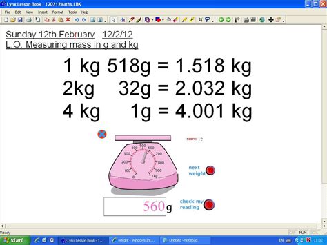 Mr Howe S Class Maths Weighing Using Kg And G