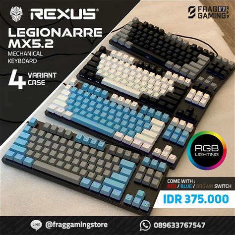 Jual REXUS LEGIONARE MX5 2 MX 5 2 MX52 TKL MECHANICAL GAMING