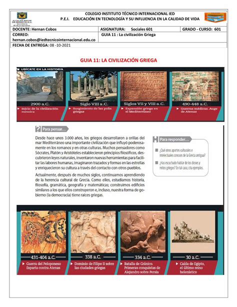 PDF GUIA 11 LA CIVILIZACIÓN GRIEGA DOKUMEN TIPS