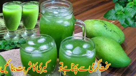 Keri Ka Sharbat Recipe By Thalfood Kachay Aam Ka Juice Banane Ka