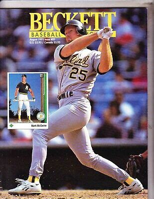 BECKETT BASEBALL CARD MONTHLY AUGUST 1992 MARK MCGWIRE COVER EBay