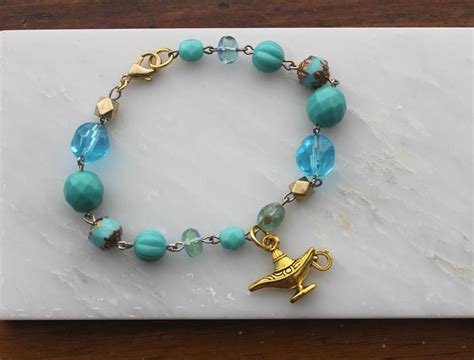 Jasmine Bracelet Aladdin Lamp Charm Jewelry Disney Inspired Etsy Disney Inspired Jewelry