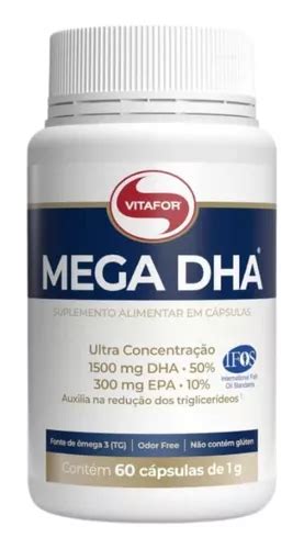 Vitafor Omega 3 Mega Dha 1500mg Epa 300mg 60 Cáps Selo Ifos Frete grátis