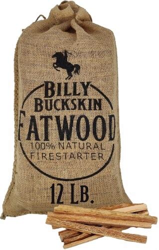 Burlap Bag of Fatwood Fire Starter Sticks | Start a Fire with just 2 Sticks | 12 Pound Bag, 1 ...