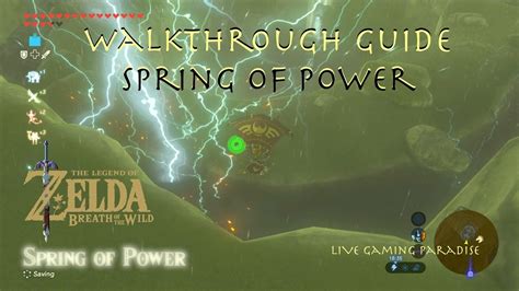 Breath Of The Wild Spring Of Power Shrine Quest Guide Youtube