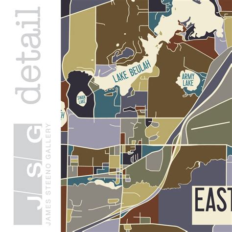 East Troy Wisconsin Art Map Print walworth County Lake - Etsy